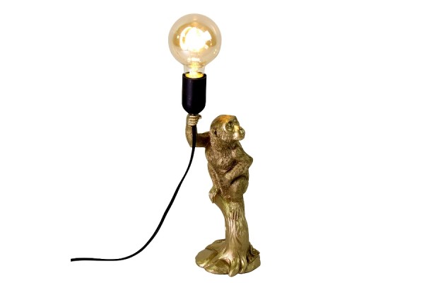 Stolní lampa - Monkey gold, polyresin